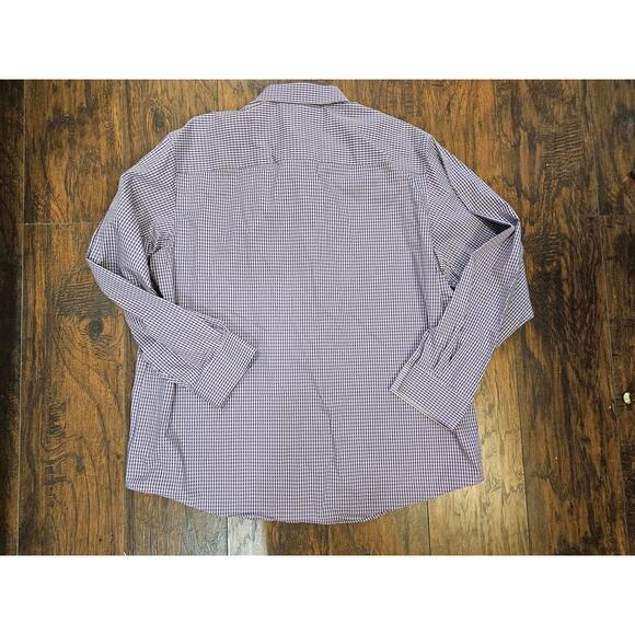 Kenneth Cole Reaction Button Up Shirt Size XXL Purple White - Picture 3 of 4